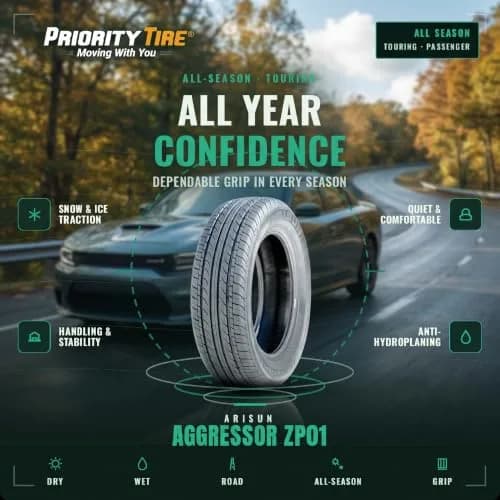 Arisun Aggressor ZP01 235/65R16 103H All Season SL Radial 16 inch Tire | All-Season SUV & Truck Tire with 4 Ply Rated Support thumbnail 3