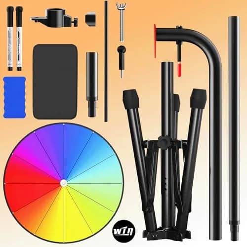 ORWOD 16 inch Prize Wheel Game with Stand, 12 Dry Erase Slots | Adjustable Height 36-64 Inches thumbnail 8