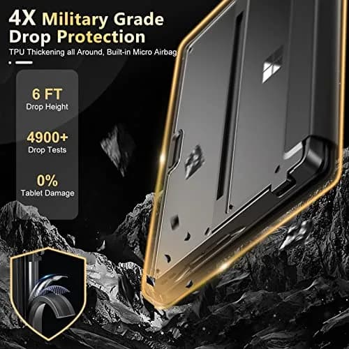 INFILAND Military Drop Protection Case for Surface Pro 11/10/9 13-inch Tablet with Type Cover Keyboard Support, Black thumbnail 4