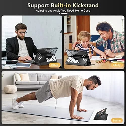 INFILAND Military Drop Protection Case for Surface Pro 11/10/9 13-inch Tablet with Type Cover Keyboard Support, Black thumbnail 5