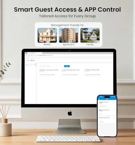 Veise RZ07 Fingerprint Smart Door Lock Deadbolt Satin Nickel | App Control, Fast Fingerprint thumbnail 5