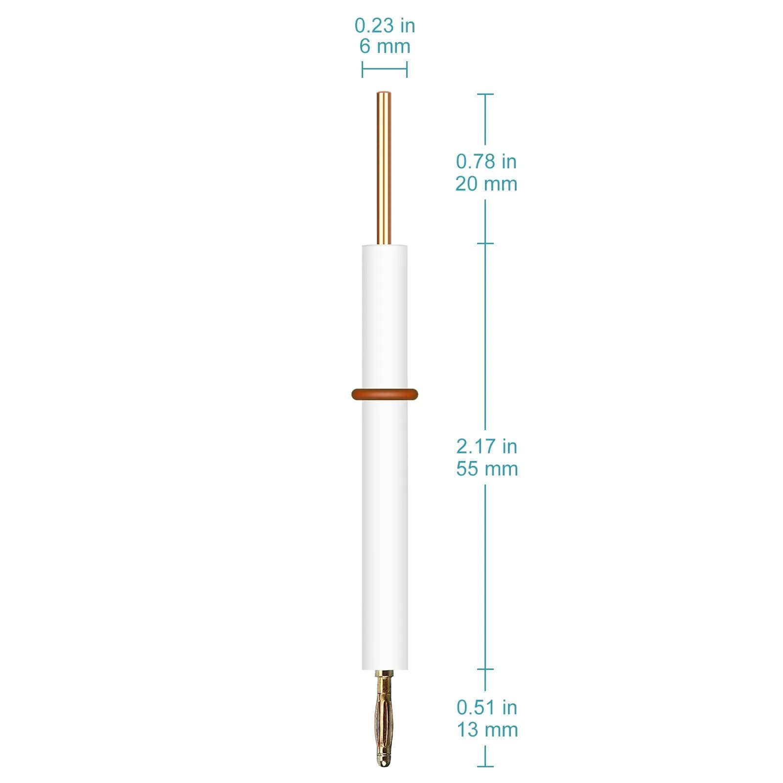 stonylab PTFE Rod Electrode Holder Terminal 8 cm (0.24 in) | For Electrochemical Labs - view 2