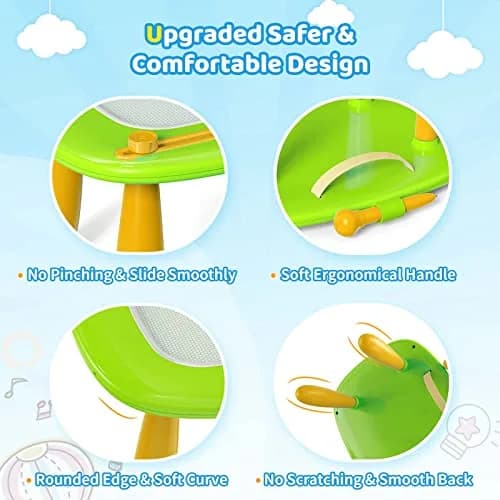 Kikidex Magnetic Drawing Board Green | Mess-Free Toddler Art & Learning Toy thumbnail 4