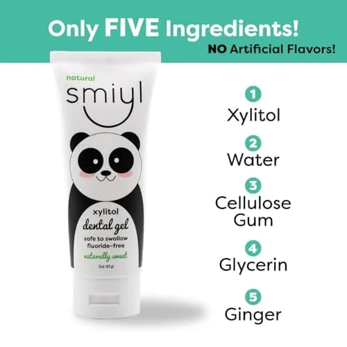 Smiyl Xylitol Dental Gel for Babies & Toddlers 3 oz | Fluoride-Free, All-Natural Oral Care thumbnail 2