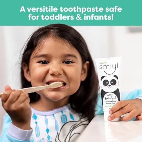 Smiyl Xylitol Dental Gel for Babies & Toddlers 3 oz | Fluoride-Free, All-Natural Oral Care thumbnail 3