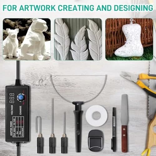 Ncepis Electric Foam Cutter Tool Kit with Digital Voltage Controller & 6 Attachments | 110-240V thumbnail 7