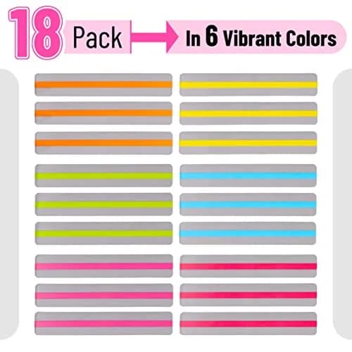 Mr. Pen Guided Reading Strips, 18 Pack, Colorful Bookmarks for Kids | Water-Resistant PVC thumbnail 2