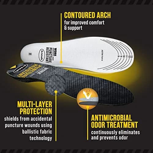 Dr. Scholl's Professional Series Work Puncture Resistant Insoles Men's 8-14 (2.27 kg / 5 lb) | OSHA & ASTM Compliant thumbnail 3