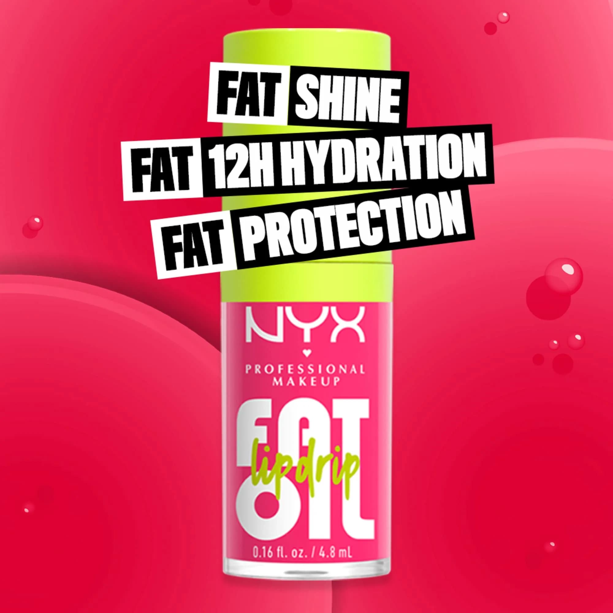 NYX PROFESSIONAL MAKEUP Fat Oil Lip Drip Moisturizing Lip Oil Gloss That's Chic (Deep Berry) 4.7ml (0.16 Fl Oz) | Vegan Squalane & 12 HR Hydration thumbnail 4