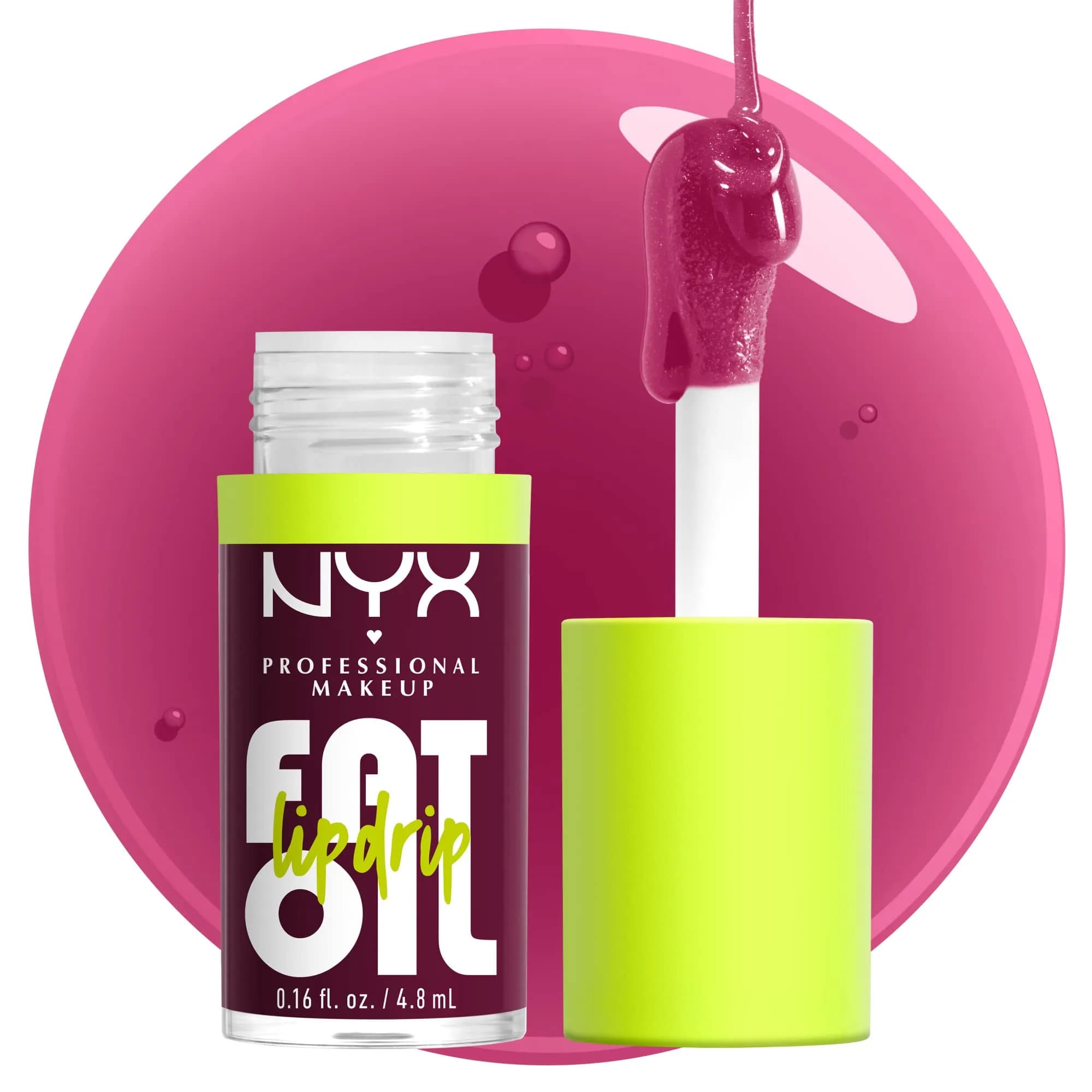 NYX PROFESSIONAL MAKEUP Fat Oil Lip Drip Moisturizing Lip Oil Gloss That's Chic (Deep Berry) 4.7ml (0.16 Fl Oz) | Vegan Squalane & 12 HR Hydration thumbnail 6