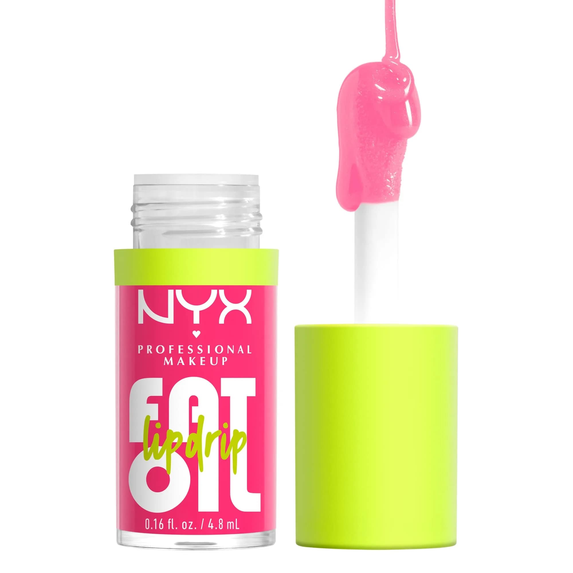 NYX PROFESSIONAL MAKEUP Fat Oil Lip Drip Moisturizing Lip Oil Gloss Missed Call (Sheer Pink) 4.7ml (0.16 Fl Oz) | Vegan Tinted Formula — 02 Missed Call