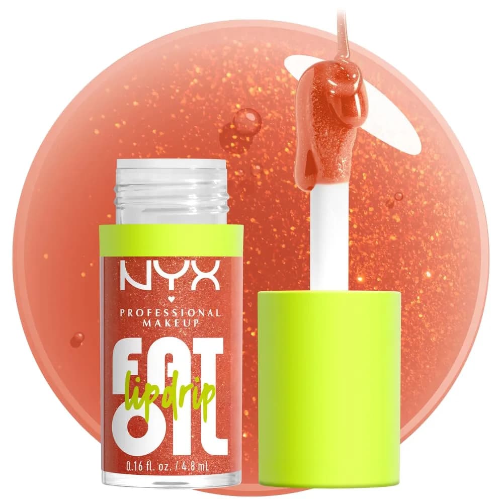 NYX PROFESSIONAL MAKEUP Fat Oil Lip Drip Moisturizing Lip Oil Gloss Missed Call (Sheer Pink) 4.7ml (0.16 Fl Oz) | Vegan Tinted Formula — 06 Follow Back