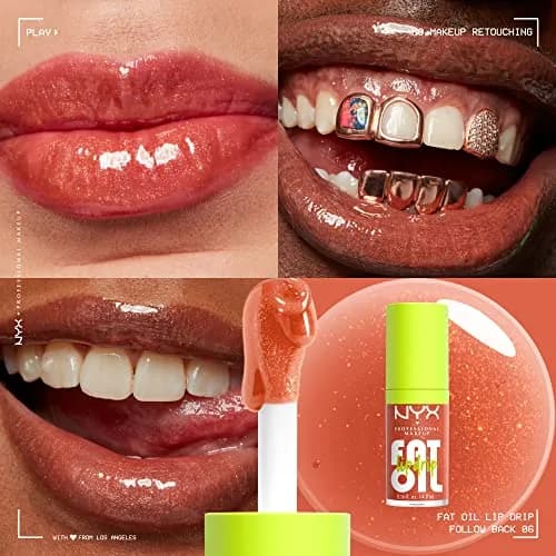 NYX PROFESSIONAL MAKEUP Fat Oil Lip Drip Lip Gloss Follow Back (0.16 Fl Oz / 4.7ml) | Vegan Tinted Formula with Squalane thumbnail 3