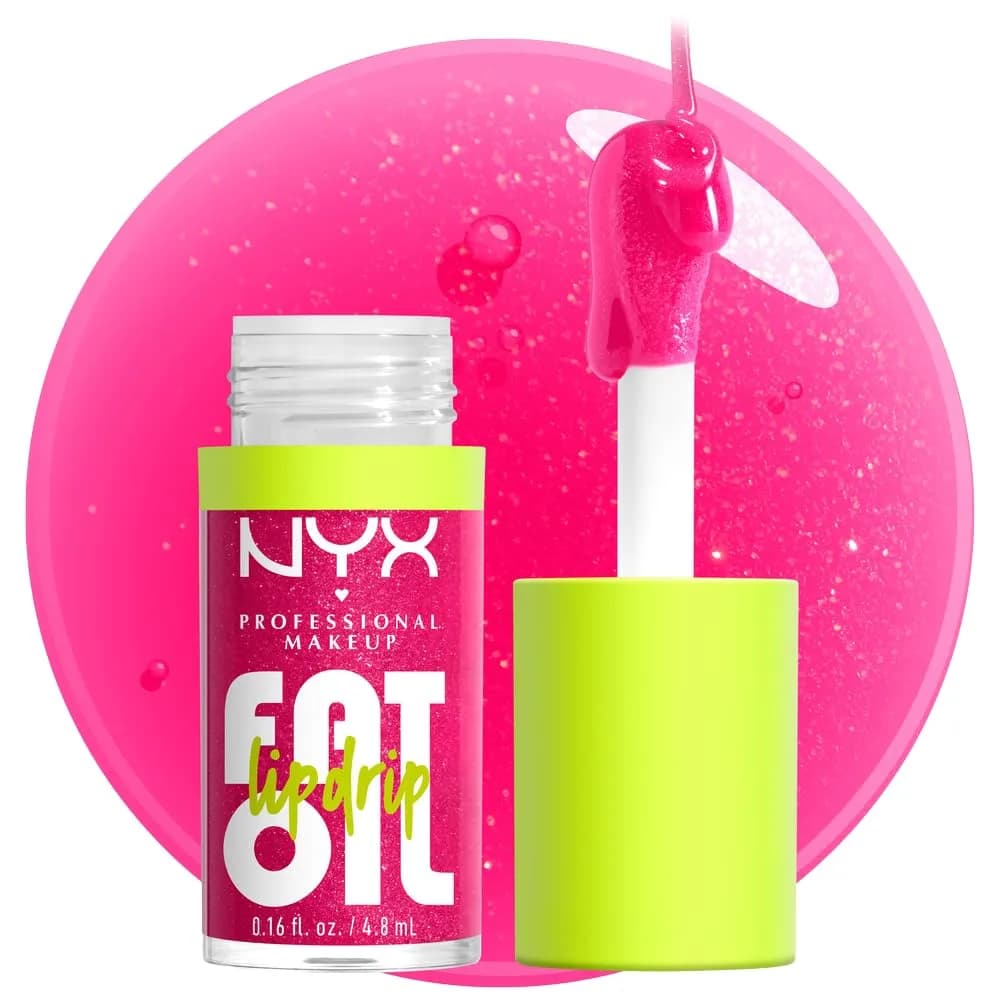 NYX PROFESSIONAL MAKEUP Fat Oil Lip Drip Moisturizing Lip Oil Gloss Missed Call (Sheer Pink) 4.7ml (0.16 Fl Oz) | Vegan Tinted Formula — 03 Supermodel