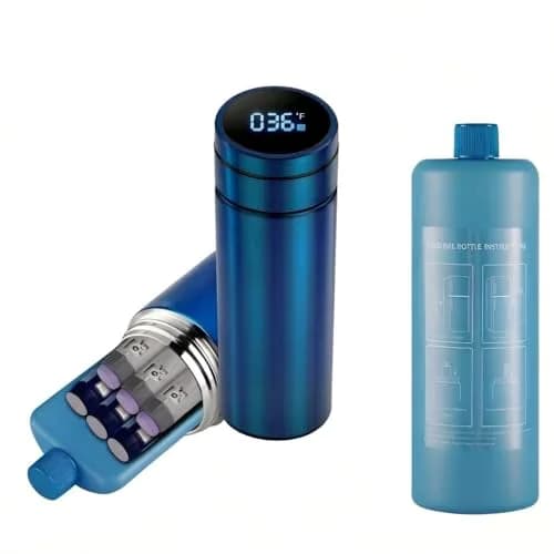 Bogush Insulin Cooler Travel Case Blue with Digital Display | Holds 6-8 Pens, 40-Hour Cooling — Blue