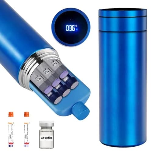 Bogush Insulin Cooler Travel Case Blue with Digital Display | Holds 6-8 Pens, 40-Hour Cooling thumbnail 4