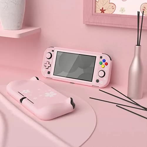 PlayVital ZealProtect Protective Case for Nintendo Switch Lite Cherry Blossoms Petals | Shock-Absorbent & Ergonomic Grip (110c) thumbnail 3