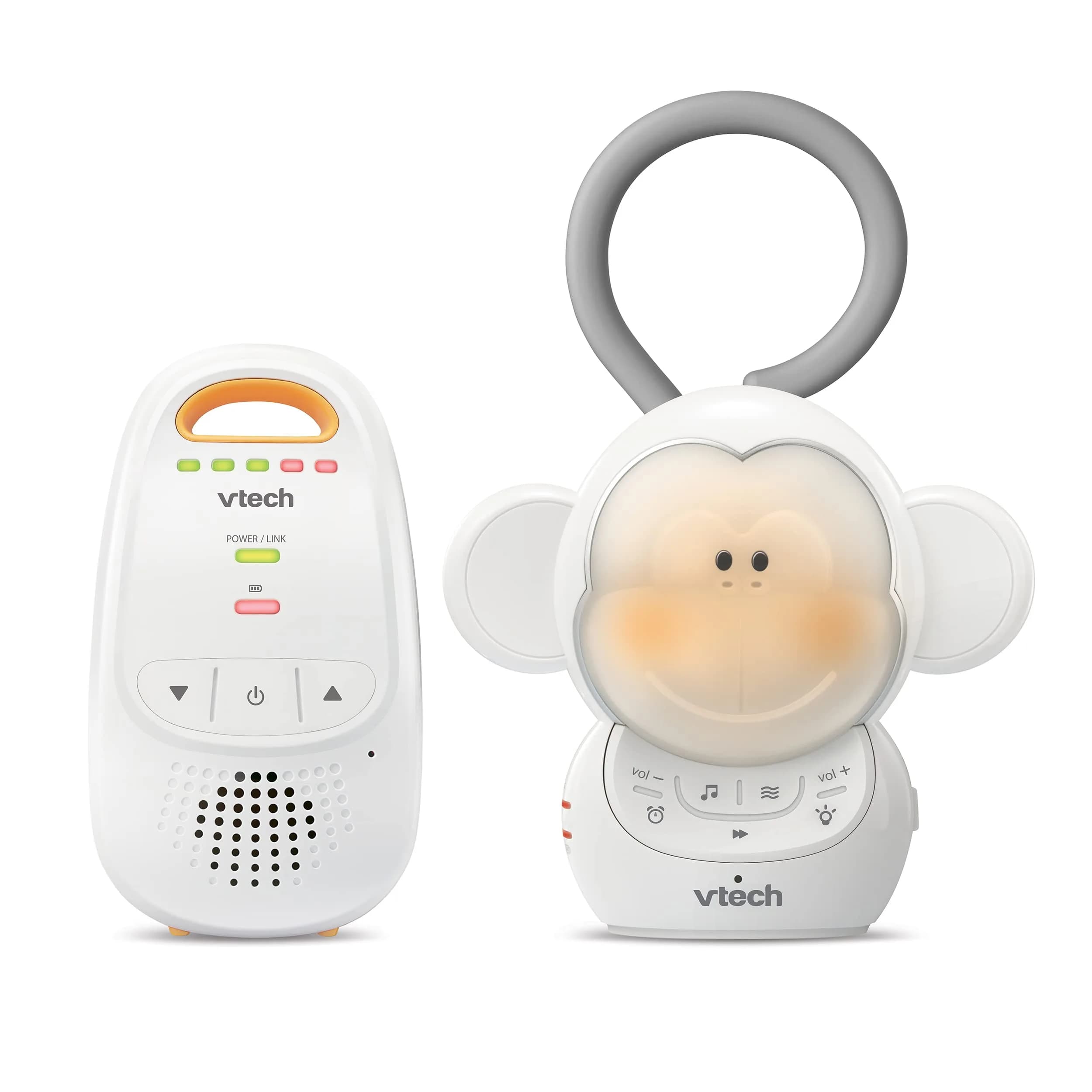 VTech DM1411 Audio Baby Monitor & Portable Soother with Night Light, 1000ft Range, 2-Way Talk, 2-Pack