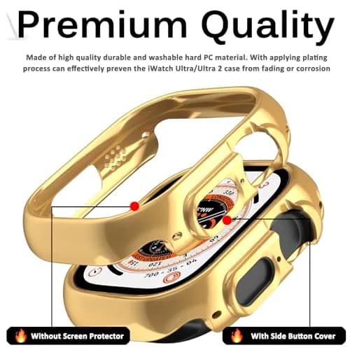 Miimall Apple Watch Ultra 49mm Case Gold | Ultra-Thin Electroplated Bumper thumbnail 3