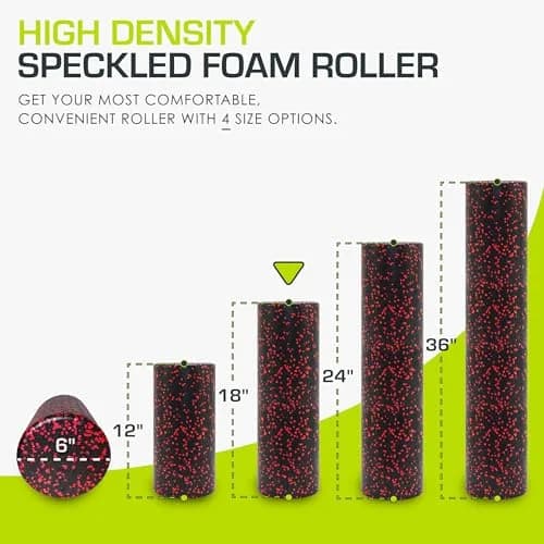 ProsourceFit High Density Foam Roller 18 inch (46 cm) | Firm Full Body Athletic Massage Tool for Muscle Recovery thumbnail 2