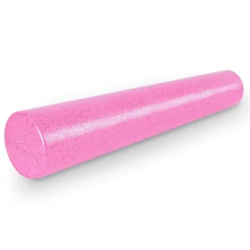 ProSourceFit High Density Foam Roller 91cm (36 inch) | Firm Full Body Athletic Massage Tool for Back Stretching, Yoga, Pilates, Post Workout Muscle Recuperation, Pink thumbnail 1