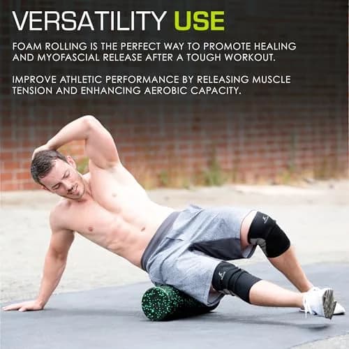 ProsourceFit High Density Foam Roller 12 x 6 inches | Firm Full Body Athletic Massage Tool for Muscle Recovery thumbnail 5