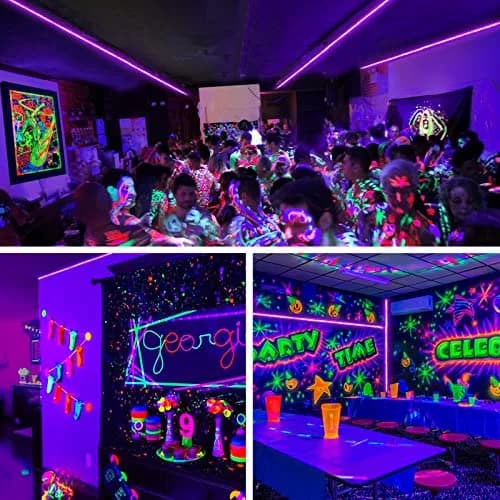 Onforu 20m (65.6ft) LED Black Light Strip Kit | 1200 LEDs for Glow Parties & Halloween thumbnail 6