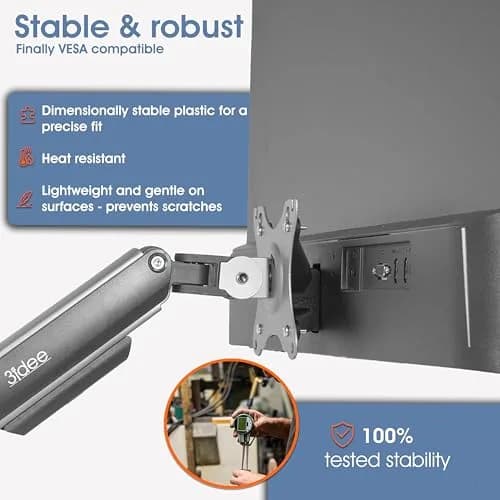 3IDEE VESA Mount Adapter for HP Monitors 75x75 | Easy Installation, 2-Pack thumbnail 3