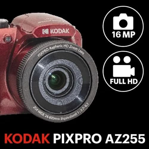 KODAK PIXPRO AZ255 Digital Camera 16MP 25x Optical Zoom Red | 1080p Full HD Video & OIS thumbnail 2