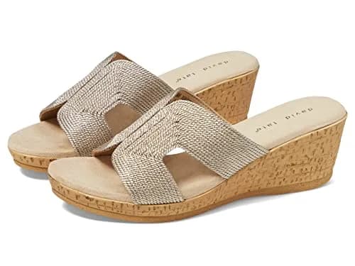 David Tate Vibe Wedge Heel 2.25in | Wheat Rayon Formal Sandal (70-120c) thumbnail 1