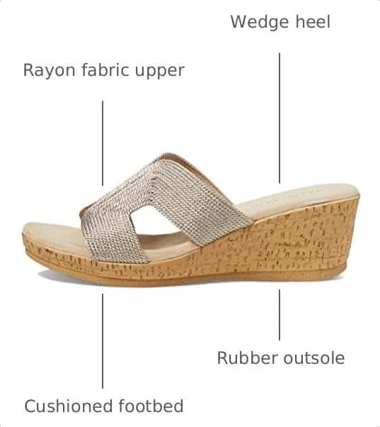 David Tate Vibe Wedge Heel 2.25in | Wheat Rayon Formal Sandal (70-120c) thumbnail 4