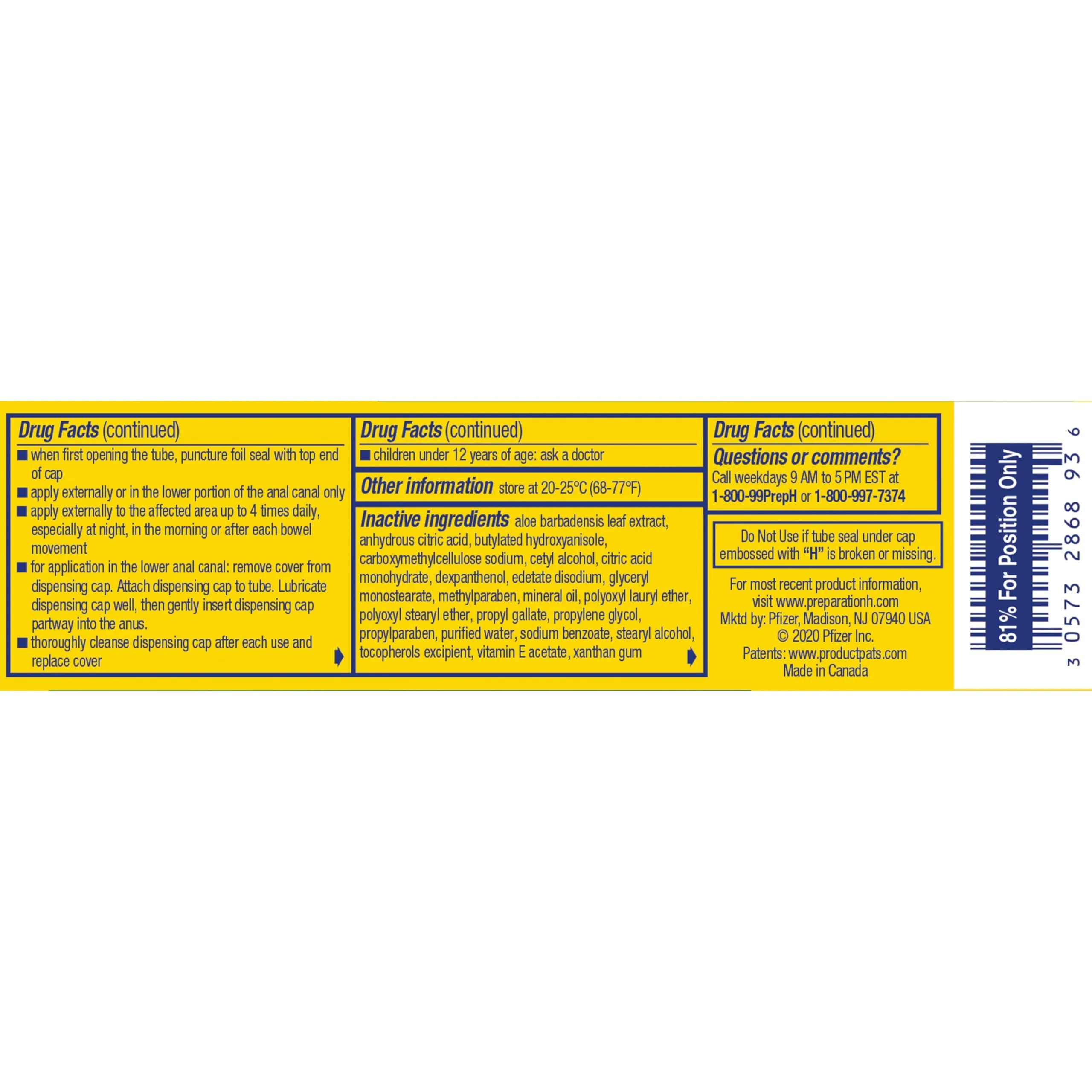Preparation H Hemorrhoid Symptom Treatment Cream | FDA Approved Medication for Itching Relief - view 8
