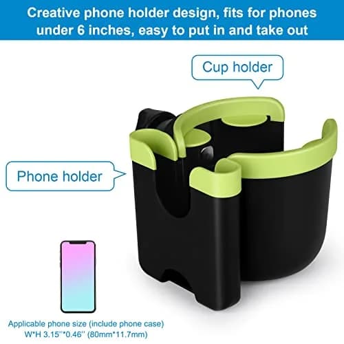 Accmor Stroller Cup Holder with Phone Holder | Universal Fit for Baby Strollers & Wheelchairs thumbnail 3