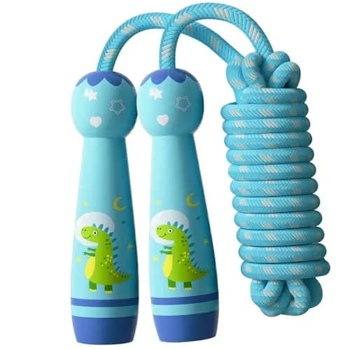 JGM Adjustable Cotton Jump Rope with Wooden Handle | 305 cm (10 ft) Length thumbnail 8