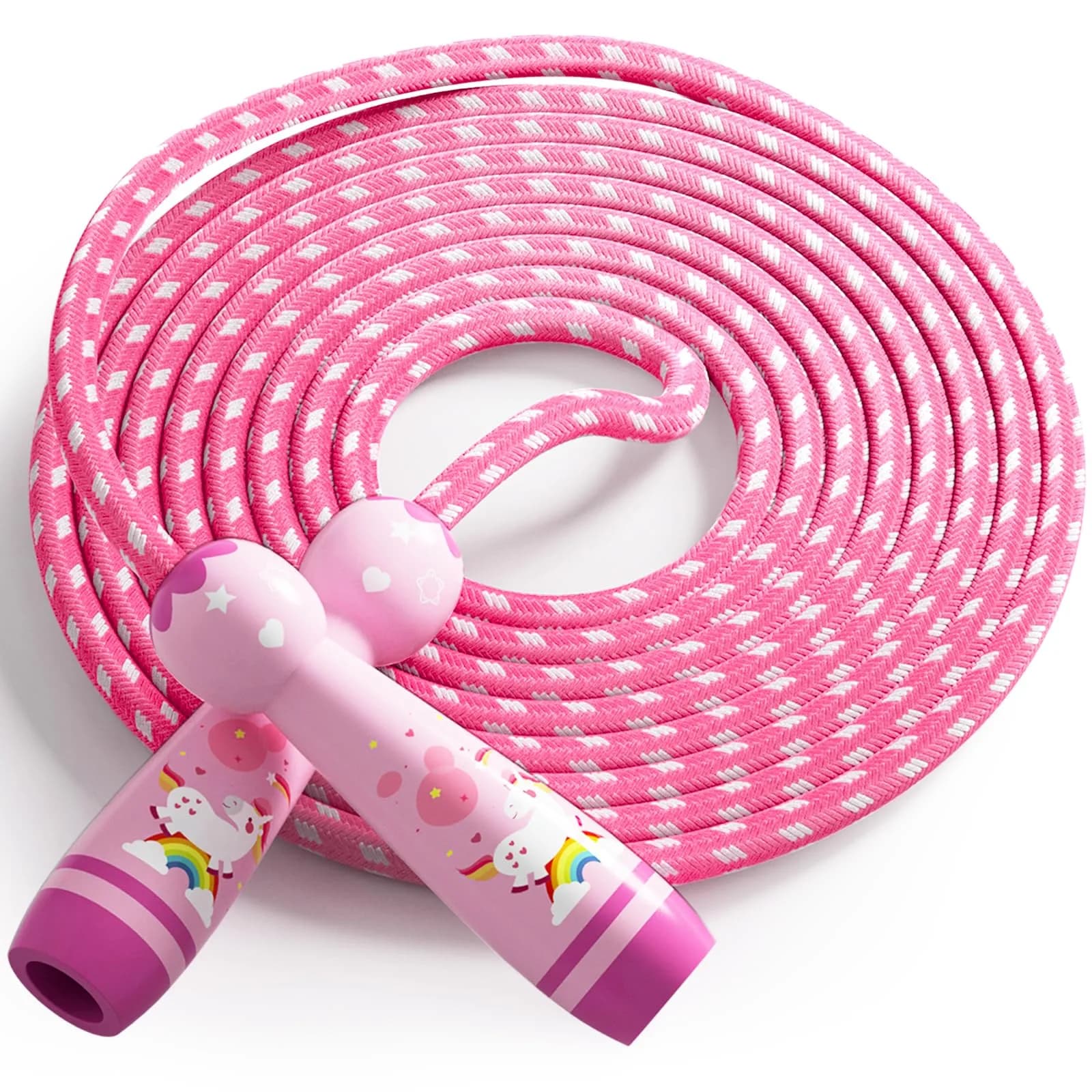 JGM Jump Rope for Kids - Adjustable Cotton Braided Wooden Handle, 2.7m (8.8ft) | Fun Fitness for Children Aged 4-8 - view 7