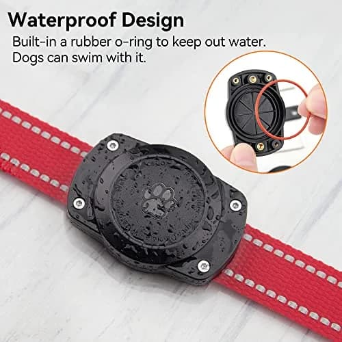 CITYWAY Ultra-Secure Airtag Dog Collar Holder 2 Pack Black | IPX8 Waterproof & Unbreakable thumbnail 3