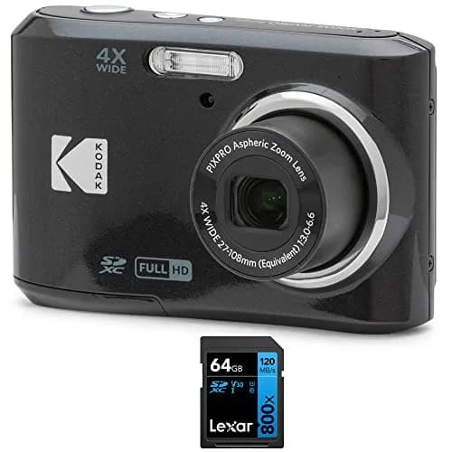 Kodak PIXPRO FZ45BK 16MP Compact Digital Camera 4.9mm (0.19in) - 19.6mm (0.77in) | 4x Optical Zoom, 1080p FHD Video thumbnail 1