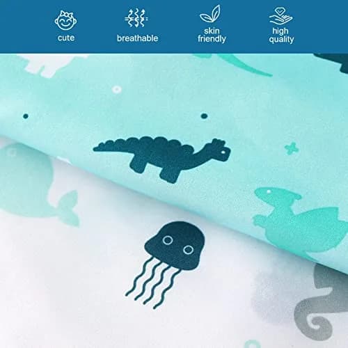 SPRINGSPIRIT Crib Sheets for Boys or Girls 2-Pack, Fitted Crib Sheet 52'' x 28'' (132cm x 71cm) | Soft Breathable Polyester thumbnail 2