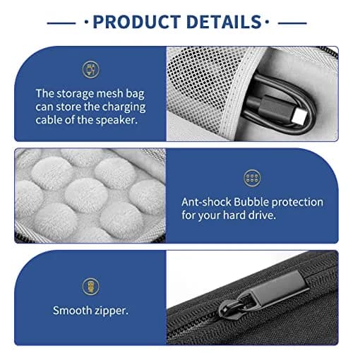 Yinke Hard Case for SanDisk Extreme Pro/SanDisk Extreme Portable External SSD 500GB 1TB 2TB | Shockproof Waterproof Dustproof thumbnail 3