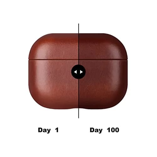 Maogoam Genuine Veg-Tanned Leather Case Cover for Apple AirPods Pro 2/1 | Vintage Patina & MagSafe Compatibility thumbnail 5