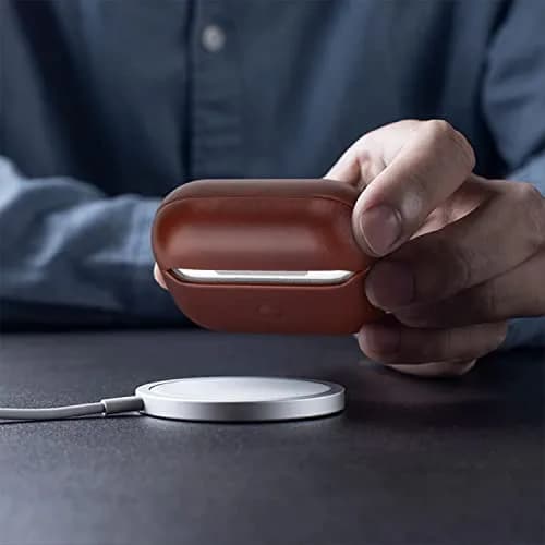 Maogoam Genuine Veg-Tanned Leather Case Cover for Apple AirPods Pro 2/1 | Vintage Patina & MagSafe Compatibility thumbnail 6