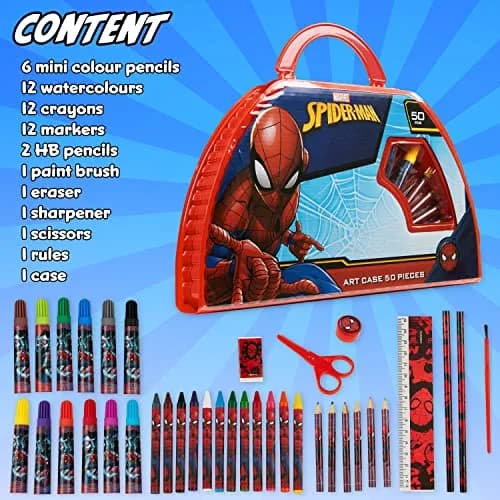 Marvel Kids Art Set for Boys 40+ Pieces | Creative Drawing & Painting Kit for Children thumbnail 6