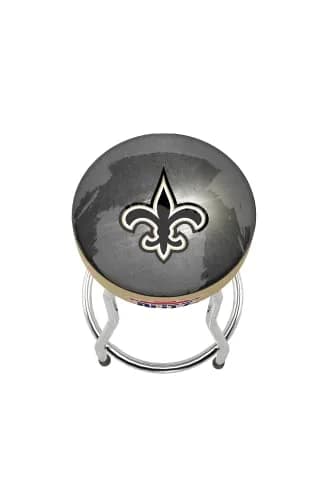 ARCADE1UP NFL Blitz Pub Stool (New Orleans Saints) Adjustable | Licensed Fan Seat, Chrome Frame, 19x13.5x29.5 inches thumbnail 1