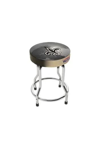 ARCADE1UP NFL Blitz Pub Stool (New Orleans Saints) Adjustable | Licensed Fan Seat, Chrome Frame, 19x13.5x29.5 inches thumbnail 3