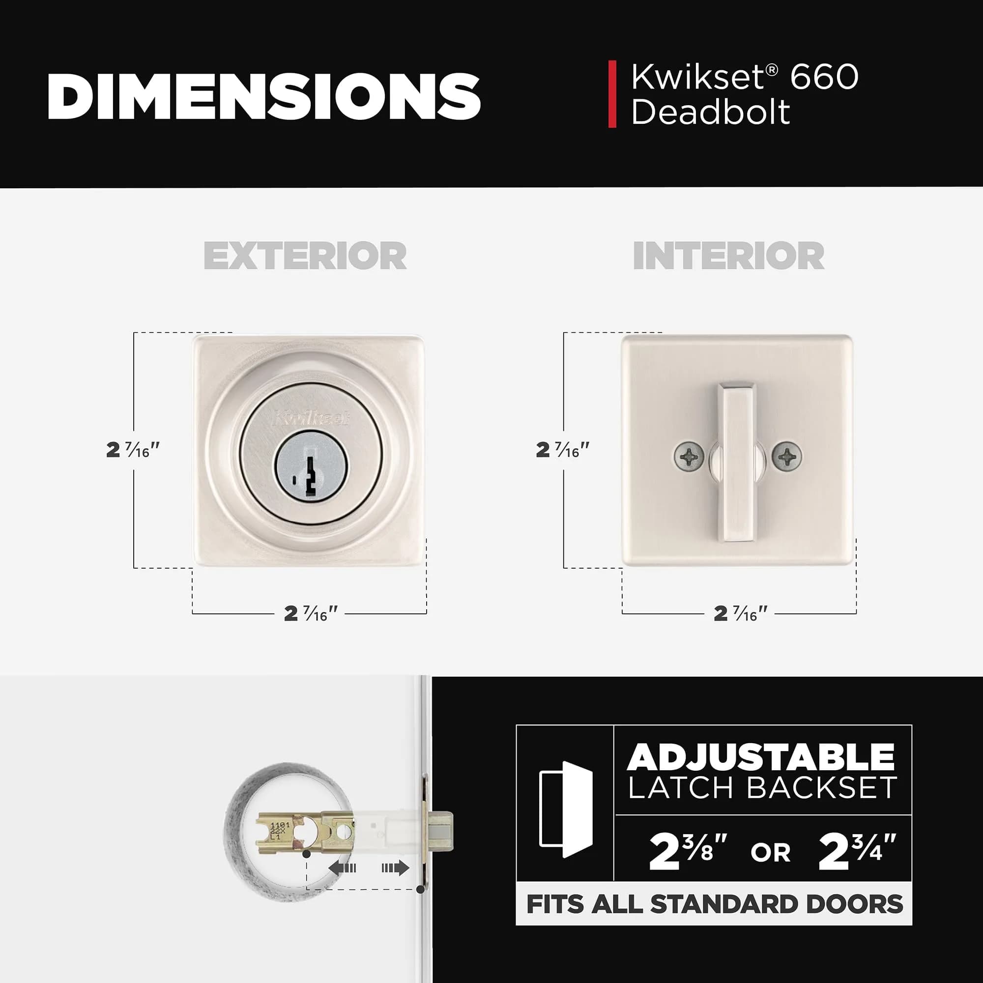 Kwikset Single Cylinder Deadbolt with SmartKey Lock, Satin Nickel | Secure Entry for Indian Homes - view 4