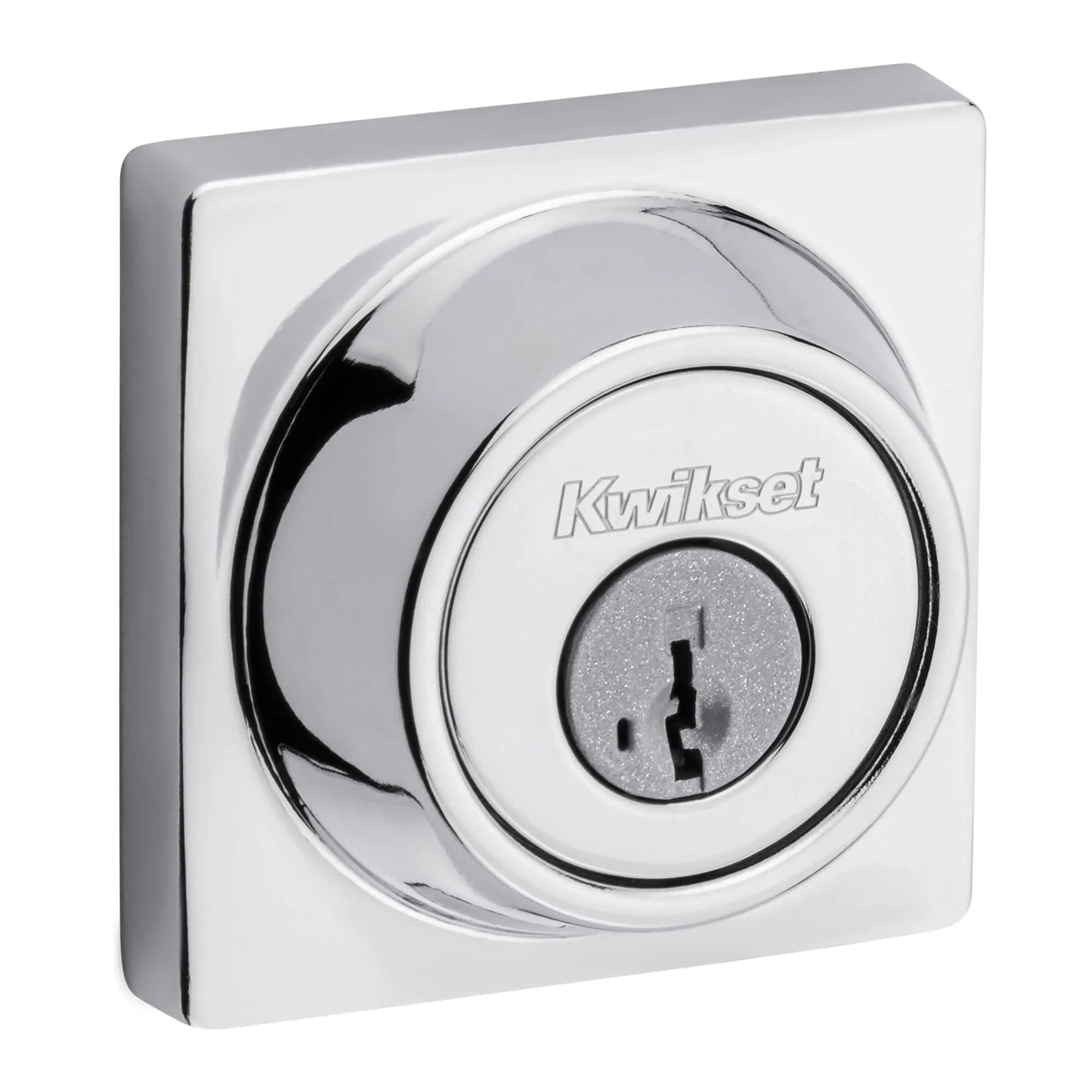 Kwikset Single Cylinder Deadbolt with SmartKey Lock, Satin Nickel | Secure Entry for Indian Homes