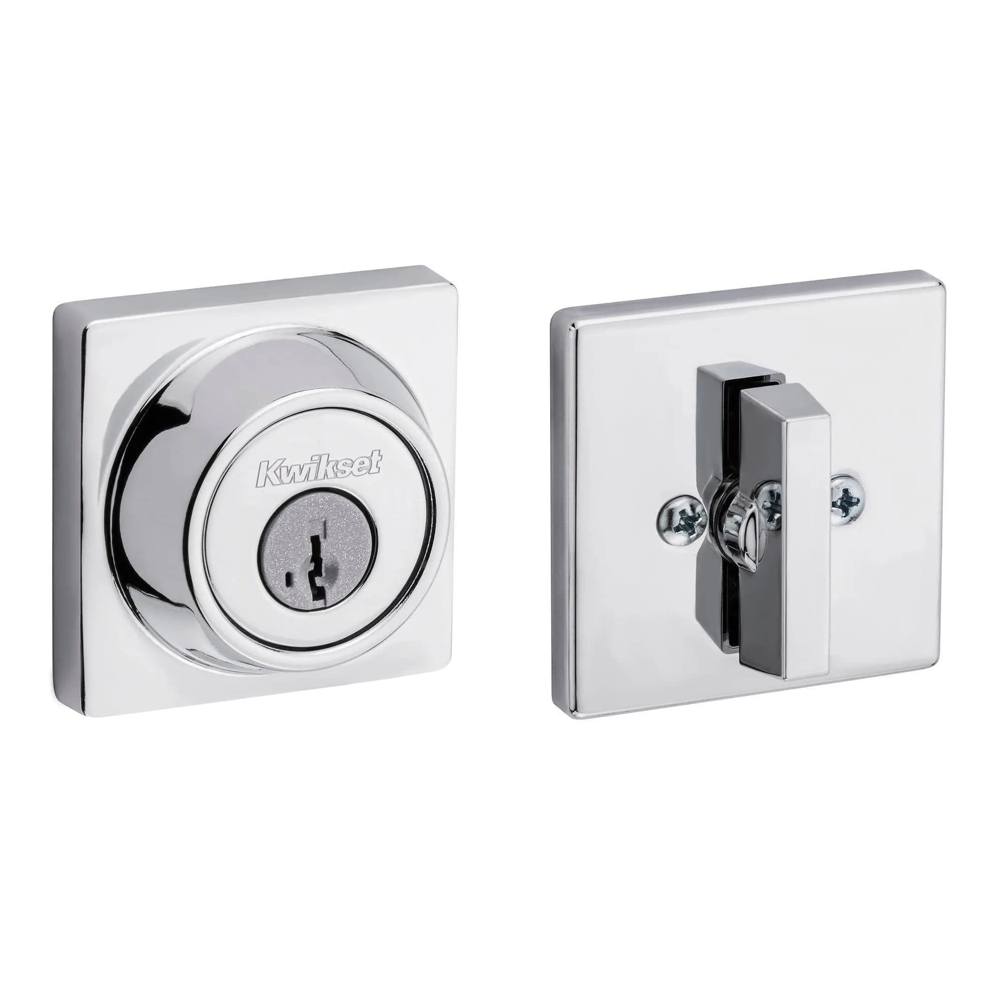 Kwikset Single Cylinder Deadbolt with SmartKey Lock, Satin Nickel | Secure Entry for Indian Homes - view 3