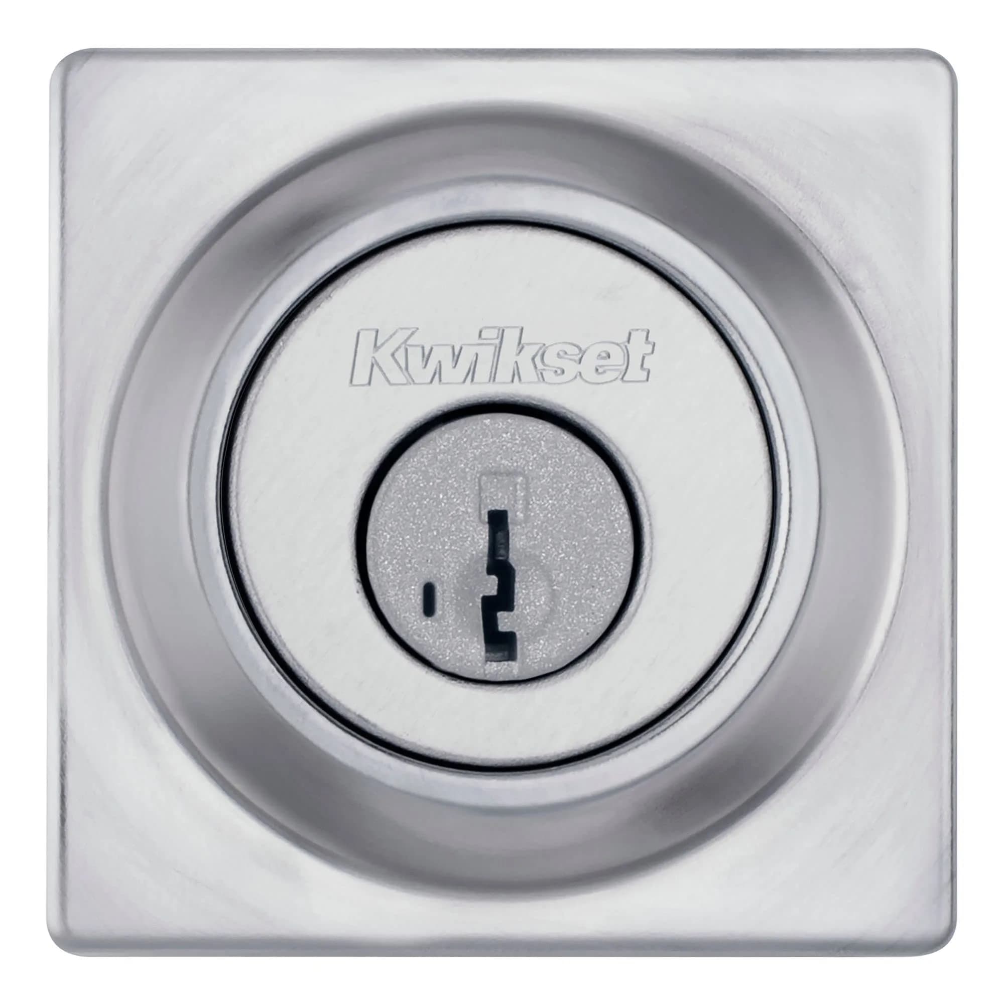 Kwikset Single Cylinder Deadbolt with SmartKey Lock, Satin Nickel | Secure Entry for Indian Homes — Satin Chrome