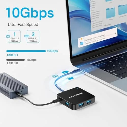 ACASIS USB C Hub 10Gbps | 6-in-1 Multiport Adapter with 4K60Hz HDMI & 100W PD thumbnail 4