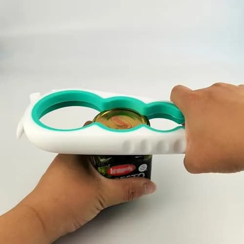 Otstar Jar Opener Bottle & Can Opener for Weak Hands | Effortless Lid Removal (White & Cyan) thumbnail 2